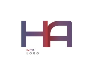 Obraz premium HA Initial Logo for your startup venture