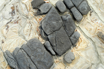 海辺の岩の模様