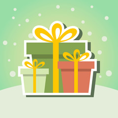 christmas gift box vector
