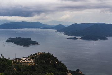 View from Mount Misen Observatory , Miyajima, Japan.	