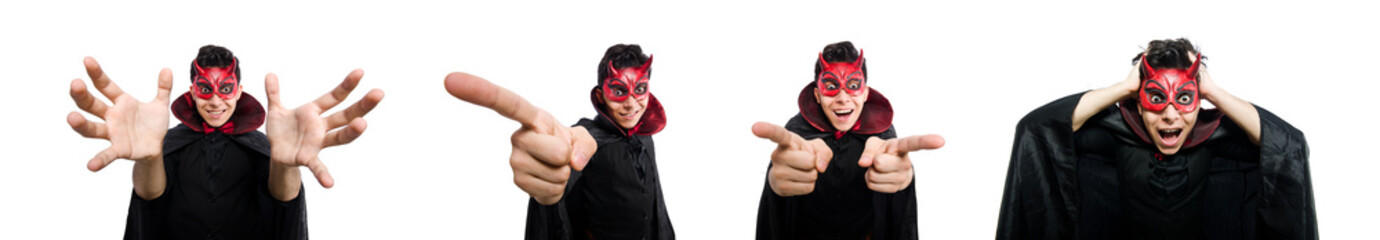 Funny devil isolated on the white background