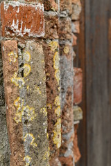 background image old bricks and old door old chapel