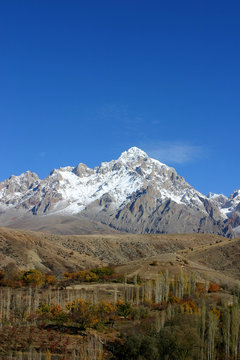 Mount Demirkazik at Aladaglar National Park in Nigde, Turkey. Mount Demirkazik is the most famous mountain in Aladaglar.