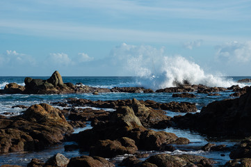 many rocks facing the ocean