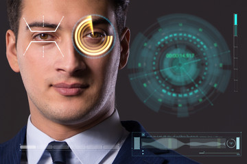 Concept of sensor implanted into human eye