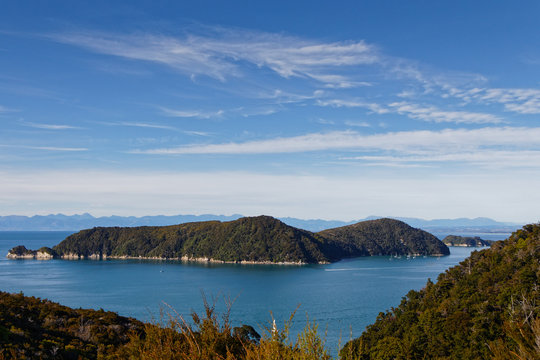 Adele Island viewed from the Abel Tasman Coastal Track, New Zealand
