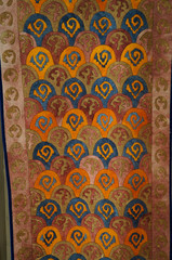 Colorful carpet for sale,Altai Republic,Russia.