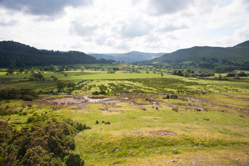 Naklejka premium View into the dell at lake district, england 