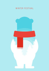 Winter vibe concept, Christmas and new year poster background