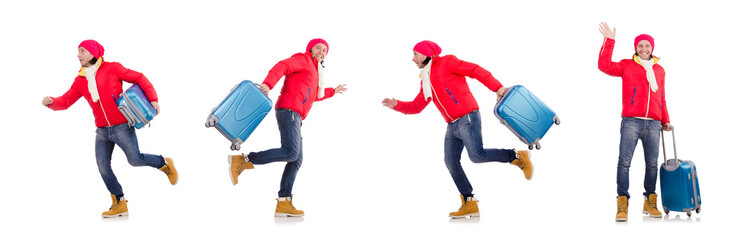 Man preparing for winter vacation