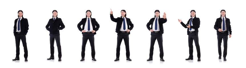 Young businessman isolated on white