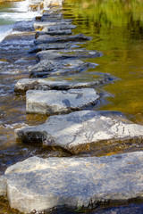 Stepping stones on the water