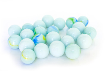 glass ball sphere decoration on white background