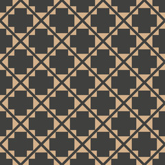 Vector damask seamless retro pattern background triangle geometry check cross frame