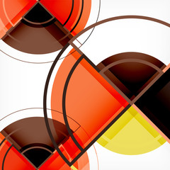 Creative circles geometric abstract background with 3d effect