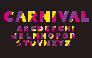 Bold colorful modern lettering vector. ABC alphabet design set.