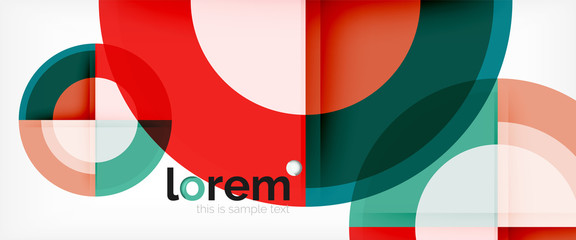 Fototapeta premium Multicolored round shapes abstract background