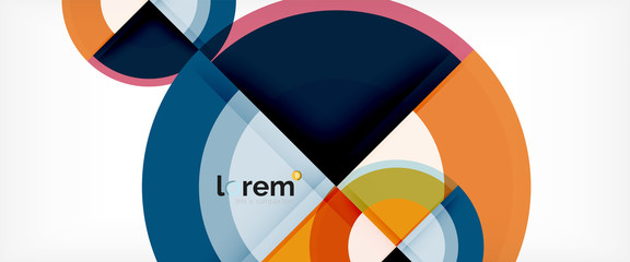 Obraz premium Circle abstract background, geometric modern design template