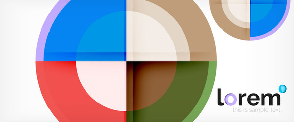 Fototapeta premium Multicolored round shapes abstract background