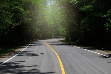 Fototapeta premium Asphalt road throughout mountain and forest