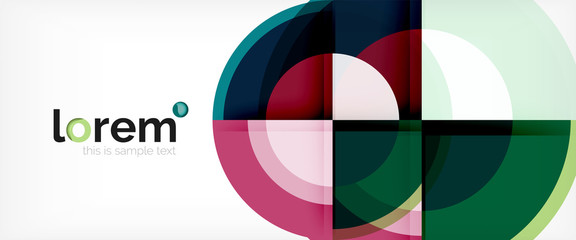 Obraz premium Stubarwny round kształtów abstrakta tło