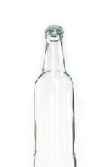 bottle glass on white background.