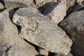 feldspar ore mine quarry with rocks dump mining technology