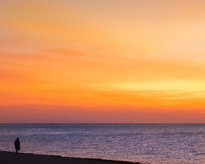 sunset at the sea