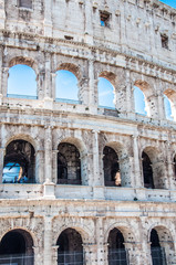 Obraz premium Exterior view of the Colosseum in Rome