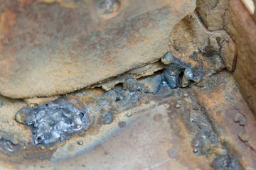 poor weld with slag