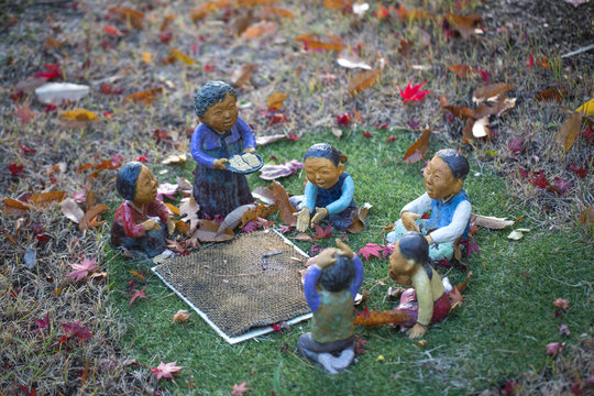 Korean traditional playing yut game