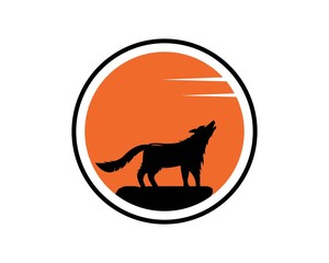 Wolf Logo vector icon illustration design