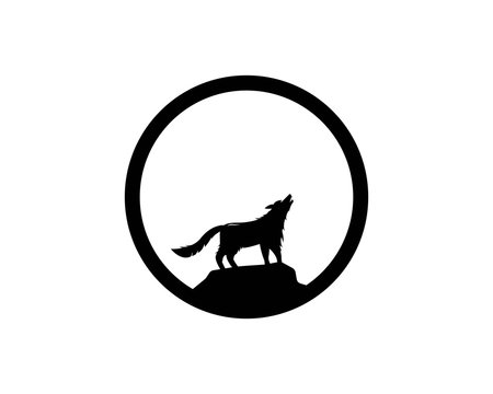 Wolf Logo vector icon illustration design