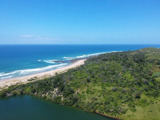 Coastal forest and lagoon