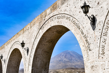 Mirador de Yanahuara, with views over the city of Arequipa and El Misti volcano