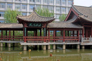 traditional Chinese architectural style landscape, China