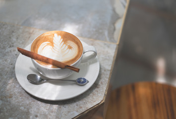 hot cappucino coffee