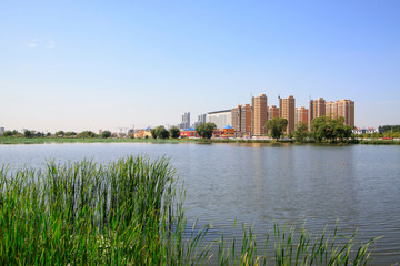 Fototapeta premium Luannan county city building scenery, China