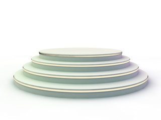 Presentation room with empty podium. 3D