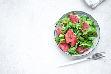 Arugula  Salad with Avocado, Grapefruit