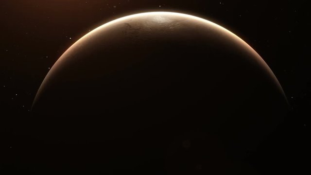 3D animation of an exoplanet orbiting a distant star system