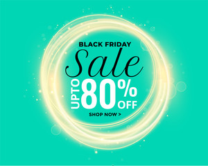 beautiful glowing lights black friday sale banner