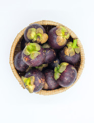 Mangosteen isolated on white background