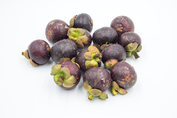 Mangosteen isolated on white background