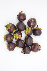 Mangosteen isolated on white background