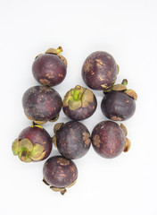 Mangosteen isolated on white background