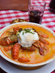 'Chupe de Camarones', a traditional shrimp dish from the city of Arequipa, Peru