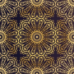 color seamless lace pattern with abstract geometric flower. Stylish fashion design background for invitation card. illustration.