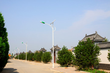 Fototapeta na wymiar Streets and gates landscape architecture in the countryside, China