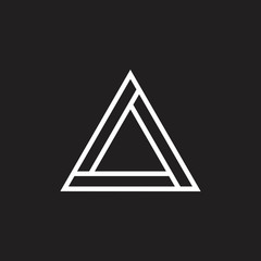 triangle line geometric logo 